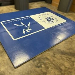 AK Athletic Equipment Clearance 12' X 10’ Blue Mat With Logo Error Roll-Up Mat Print Flaw Martial Arts