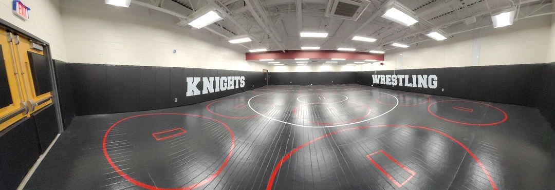 AK Athletic Equipment 42' x 42' x 1 3/8" Roll-Up Wrestling Mat - Durable & Non-Slip Surface 3 AK Athletic Equipment Wrestling Mats 42' X 42' X 1 3/8" Roll-Up Wrestling Mat
