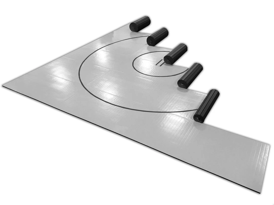 AK Athletic Equipment 36' x 36' x 1 3/8" Roll-Up Wrestling Mat - Durable & Portable for Training 4 AK Athletic Equipment Wrestling Mats 36' X 36' X 1 3/8" Roll-Up Wrestling Mat