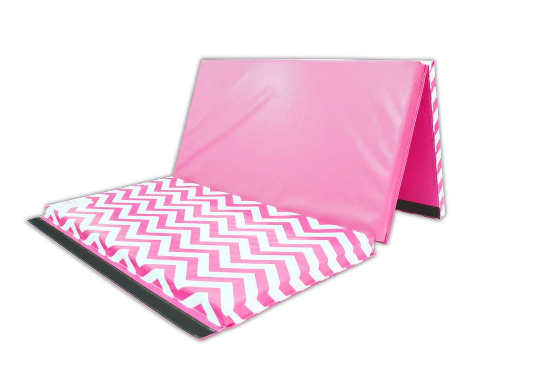 AK Athletic Chevron Zigzag 4'x6'x2" Intermediate Folding Gymnastics Mat | Holiday Shop Edition 4 AK Athletic Equipment Holiday Shop Chevron Zigzag 4' X 6' X 2" Intermediate Level Folding Gymnastics Mat