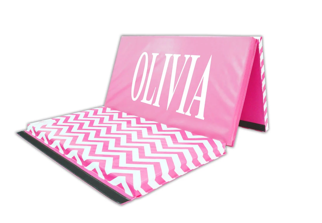 AK Athletic Chevron Zigzag 4'x6'x2" Intermediate Folding Gymnastics Mat | Holiday Shop Edition 1 AK Athletic Equipment Holiday Shop Chevron Zigzag 4' X 6' X 2" Intermediate Level Folding Gymnastics Mat