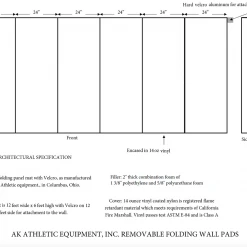 AK Athletic Equipment Digitally Printed 6' X 12' X 2