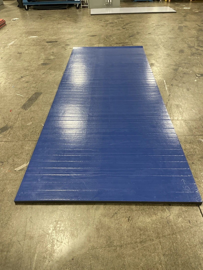 AK Athletic Equipment 6' x 15' Ultra Shock Roll-Up Wrestling Mat - Blue | CLEARANCE Sale 1 AK Athletic Equipment Wrestling Mats CLEARANCE 6' X 15' X Ultra Shock Roll Up Wrestling Mat Blue