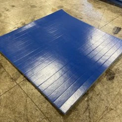 AK Athletic Equipment Remnant 6' X 6' X 1 3/8" Roll-Up Wrestling Mat Blue