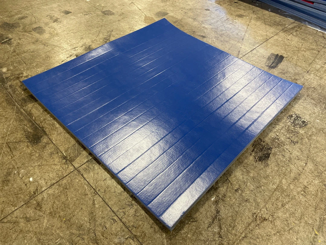 AK Athletic Equipment 6' x 6' x 1 3/8" Roll-Up Wrestling Mat - Blue | CLEARANCE Martial Arts Mat 1 AK Athletic Equipment Remnant 6' X 6' X 1 3/8" Roll-Up Wrestling Mat Blue