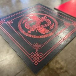 AK Athletic Equipment Dragon Logo 8' X 8' X 1 3/8" Roll-Up Wrestling Mat Martial Arts