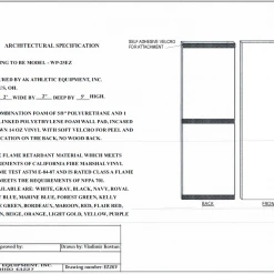 AK Athletic Equipment Wall Padding - 5' Tall X 2' Wide Easy Stick Wall Pads for Gym Safety 9 AK Athletic Equipment Wall Padding Easy Stick Wall Pads - 5' Tall X 2' Wide