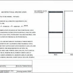 AK Athletic Equipment Easy Stick Wall Pads - 6' Tall X 2' Wide