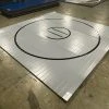 AK Athletic Equipment Martial Arts Clearance Wrestling Mat 12' X 12' X 1 3/8" Roll-Up Mat Gray With Black Lines