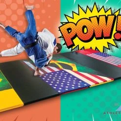 AK Athletic Equipment Impact Safe Brazilian Jiu Jitsu Grappling Mat 6' X 12' X 2" Wrestling Mats