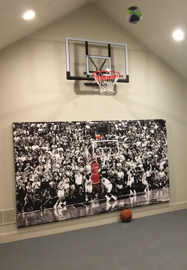 AK Athletic FlameSafe 'Class A' Fire Rated Gym Wall Padding Panels - 2' x 6' - Wood Backed - Custom Graphics & Logos 18 AK Athletic Equipment FlameSafe "Class A" Fire Rated Wood Backed Gym Wall Padding Panels 2' X 6'