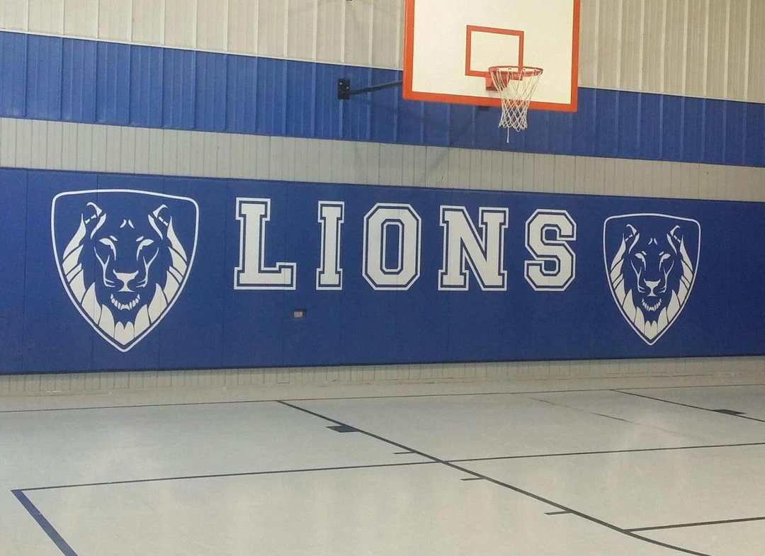 AK Athletic FlameSafe 'Class A' Fire Rated Gym Wall Padding Panels - 2' x 6' - Wood Backed - Custom Graphics & Logos 21 AK Athletic Equipment FlameSafe "Class A" Fire Rated Wood Backed Gym Wall Padding Panels 2' X 6'