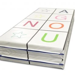AK Athletic Equipment Folding Mats 4' X 8' X 2" Alphabet Fun Tumbling Mat