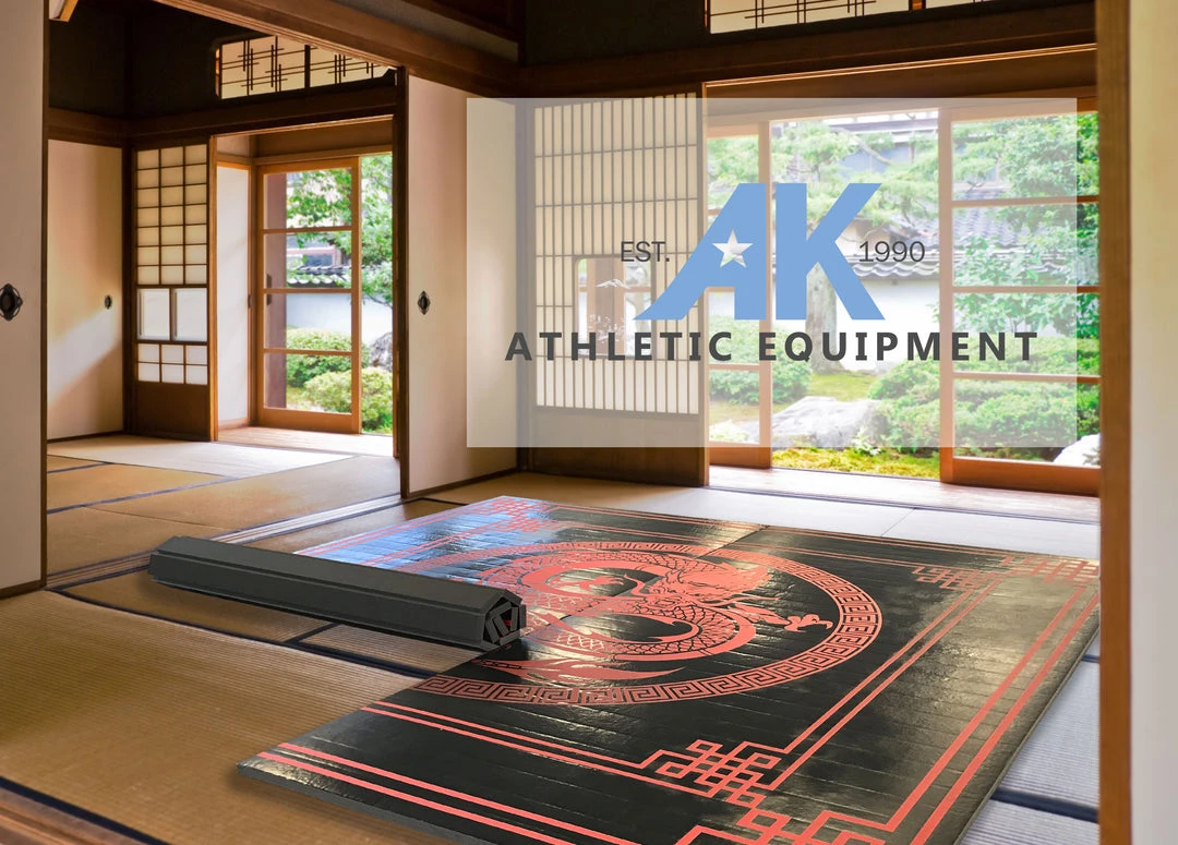 AK Athletic Dragon Digitally Printed Wrestling Mat 8'x8'x1 3/8" - MMA Grappling Roll-Up Mat 1 AK Athletic Equipment Wrestling Mats Dragon Digitally Printed 8' X 8' X 1 3/8" Roll-Up MMA Grappling Mat