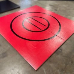 AK Athletic Equipment Clearance 8' X 8' X 1 3/8" Roll-Up Wrestling Mat Red