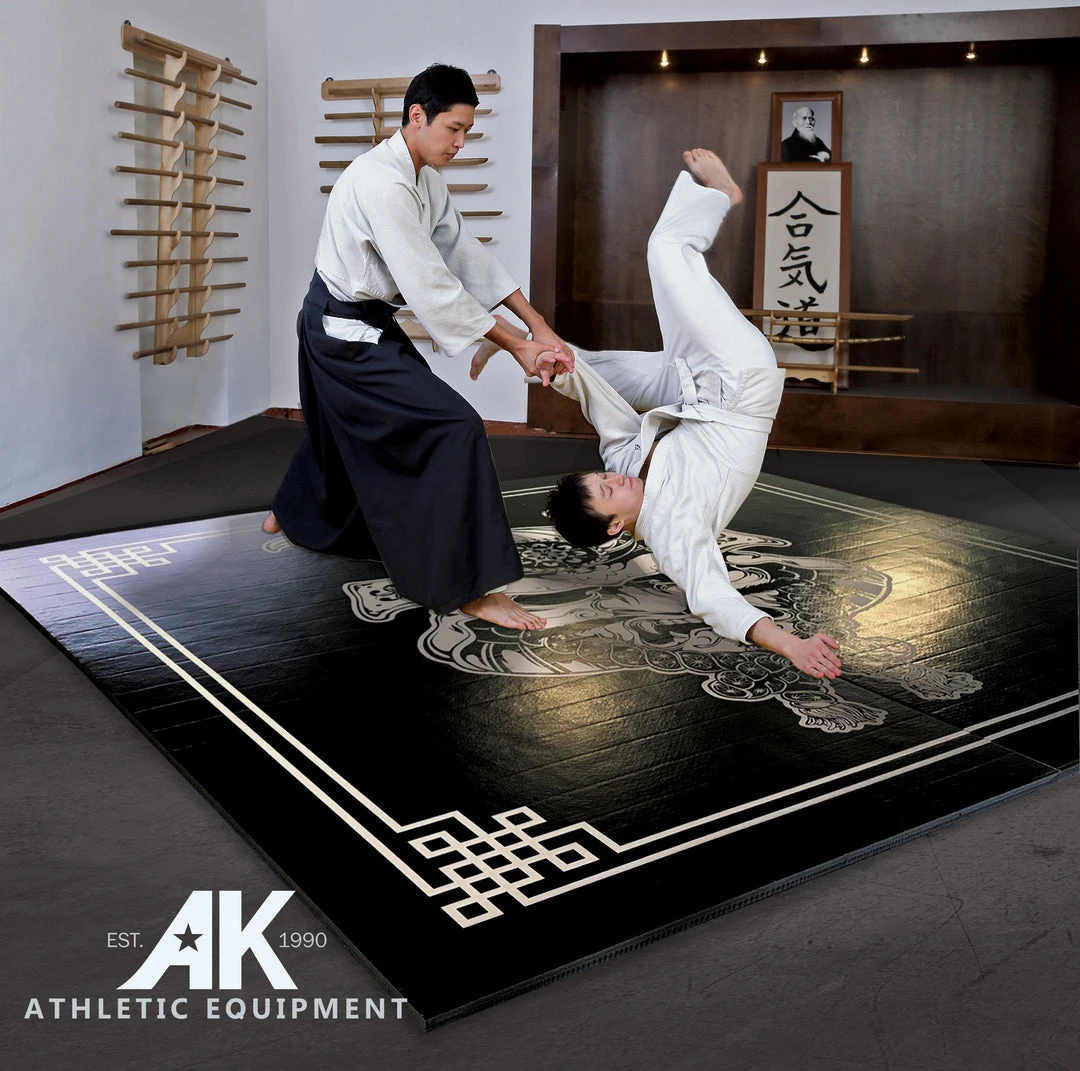 AK Athletic Equipment Samurai Printed Wrestling Mat - 8' x 8' x 1 3/8" Roll-Up MMA Grappling Mat for Martial Arts 1 AK Athletic Equipment Wrestling Mats Samurai Digitally Printed 8' X 8' X 1 3/8" Roll-Up MMA Grappling Mat