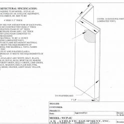 AK Athletic Equipment Wood Backed Corner Padding 6' Tall 6